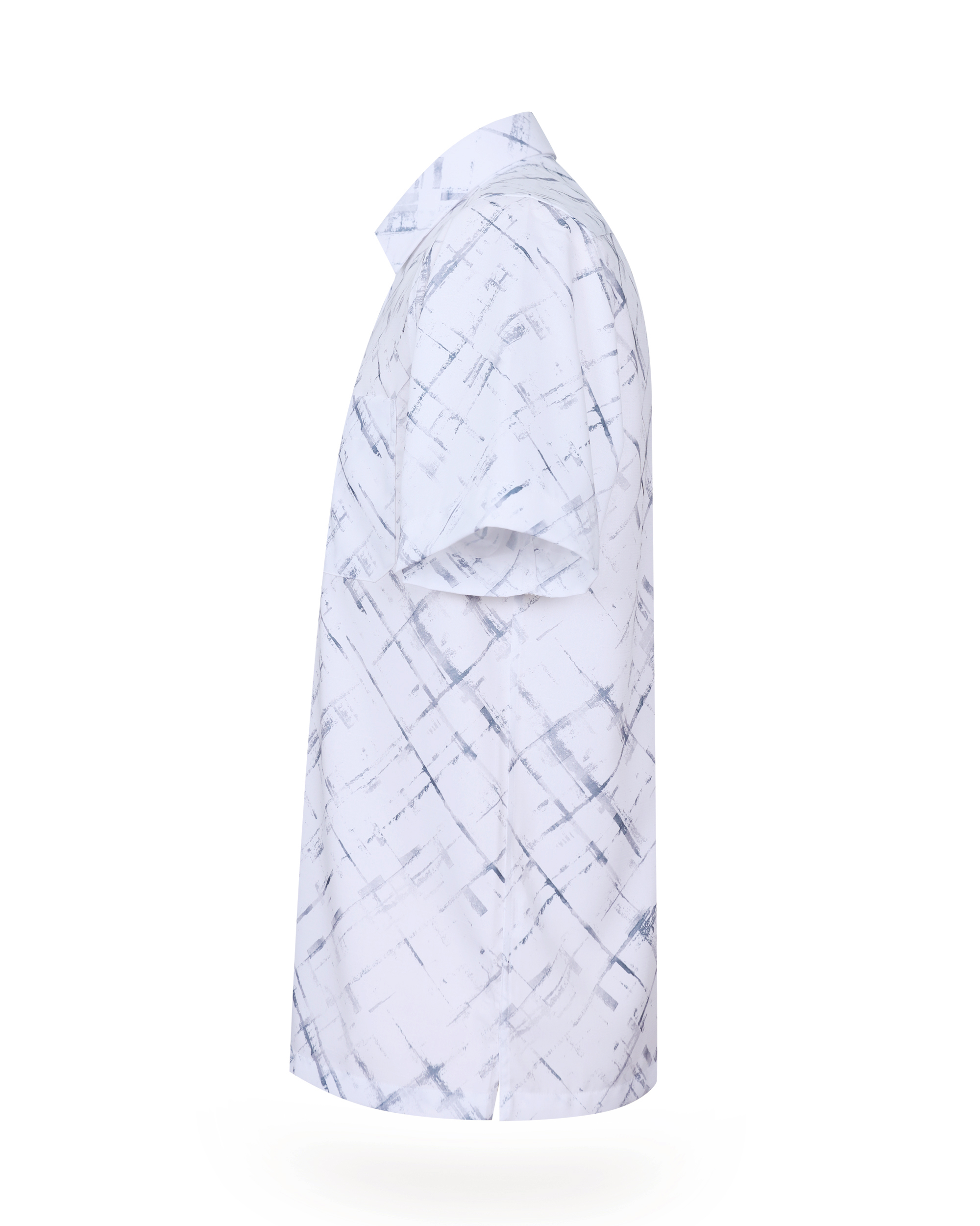 Áo sơ mi nam tay ngắn form suông vạt ngang Khatoco A1MN468T2-CNIN378-2507-N