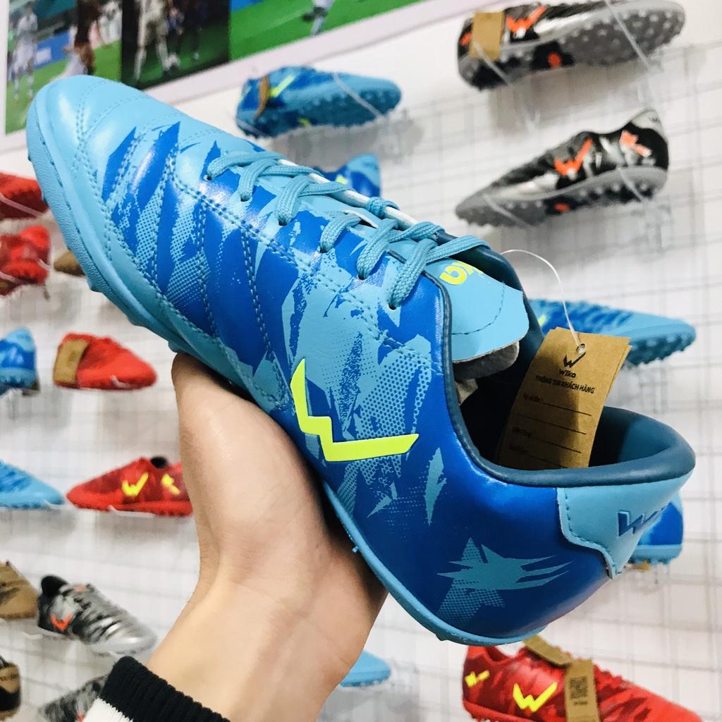 Hình ảnh Hot Một đôi giày thể thao đá bóng cao cấp Wika Army Xanh 2022