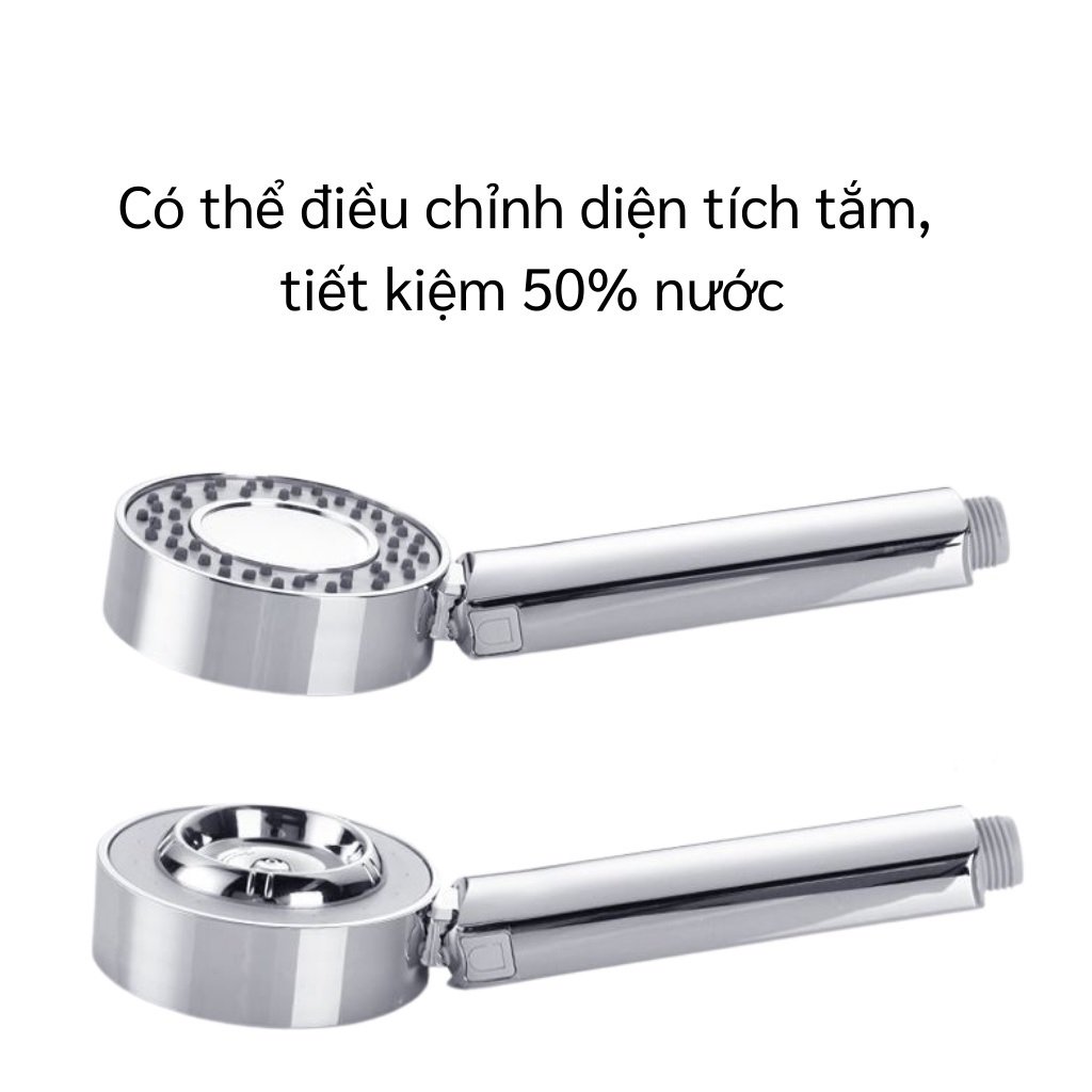 Đầu Vòi Hoa Sen Tăng Áp 2 Mặt Có Khoang Đựng Sữa Tắm Tiện Lợi