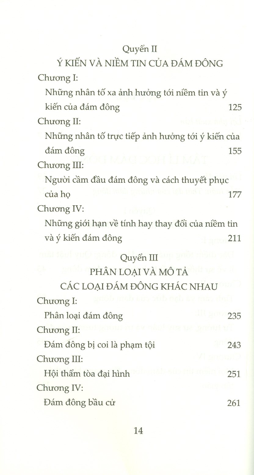 TÂM LÍ HỌC ĐÁM ĐÔNG - Cùng Tâm Lí Đám Đông Và Phân Tích Cái Tôi Của Của S. FREUD (Tái bản lần thứ mười bốn - năm 2022) - Tủ Sách Tinh Hoa