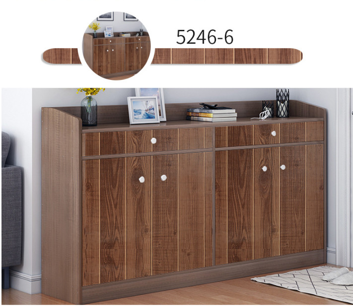 Combo 10 mét giấy dán tường, decal dán tường trang trí nhà cửa VÁN NÂU SỌC MỚI khổ 45cm