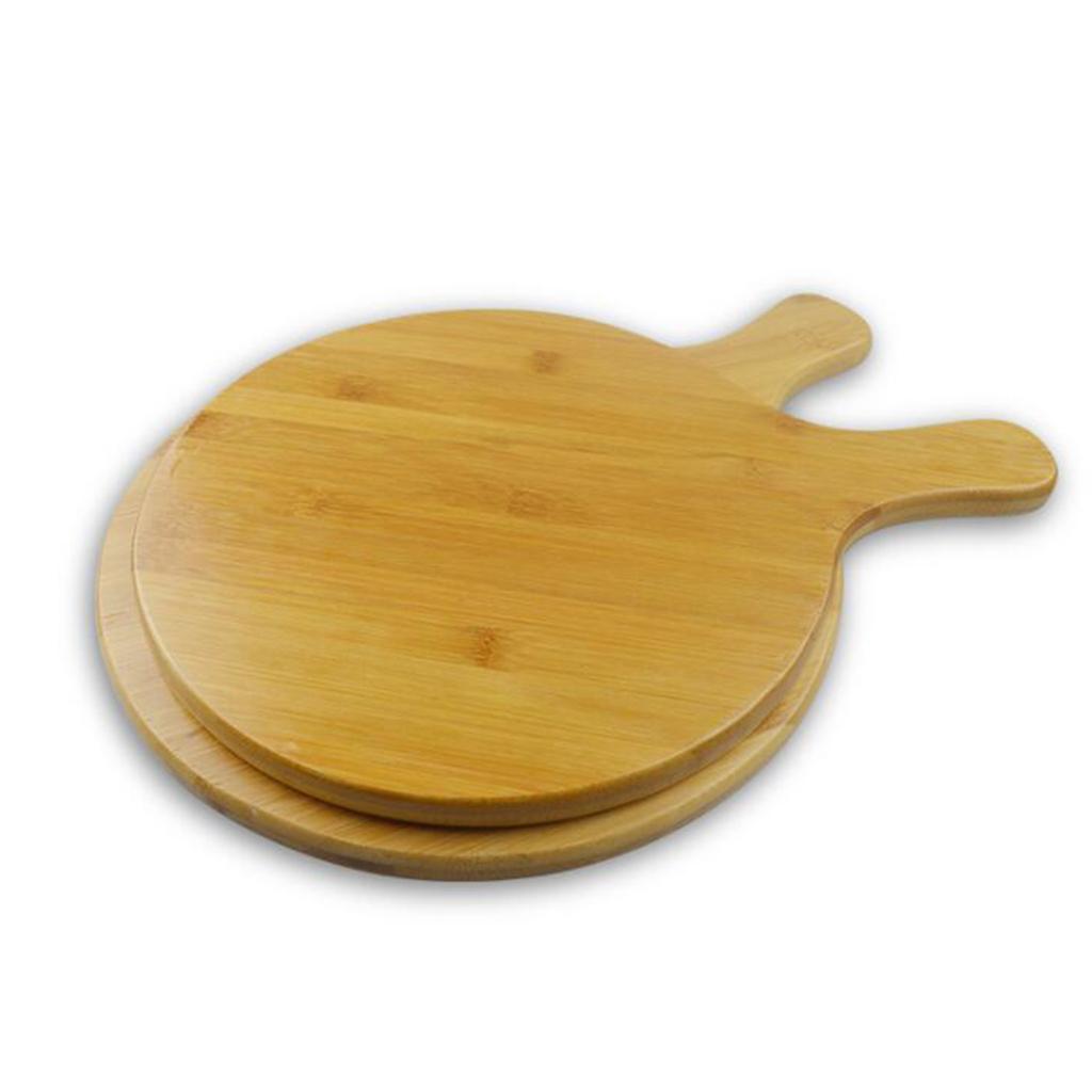 Bamboo Pizza Serving Tray Round Pizza Plate Cutting Board Pizza Pan Kitchen Tool