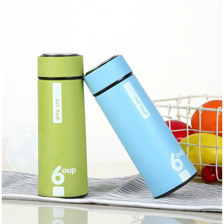 Bình Đựng Nước Giữ Nhiệt Lõi Thủy Tinh Chống Nóng 6 Oup Siêu Bền Đẹp 450ml -Tím