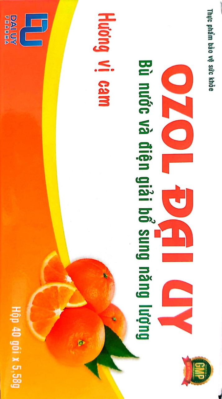 Bù nước và điện giải OZOL Đại Uy Hộp 40 gói vị cam