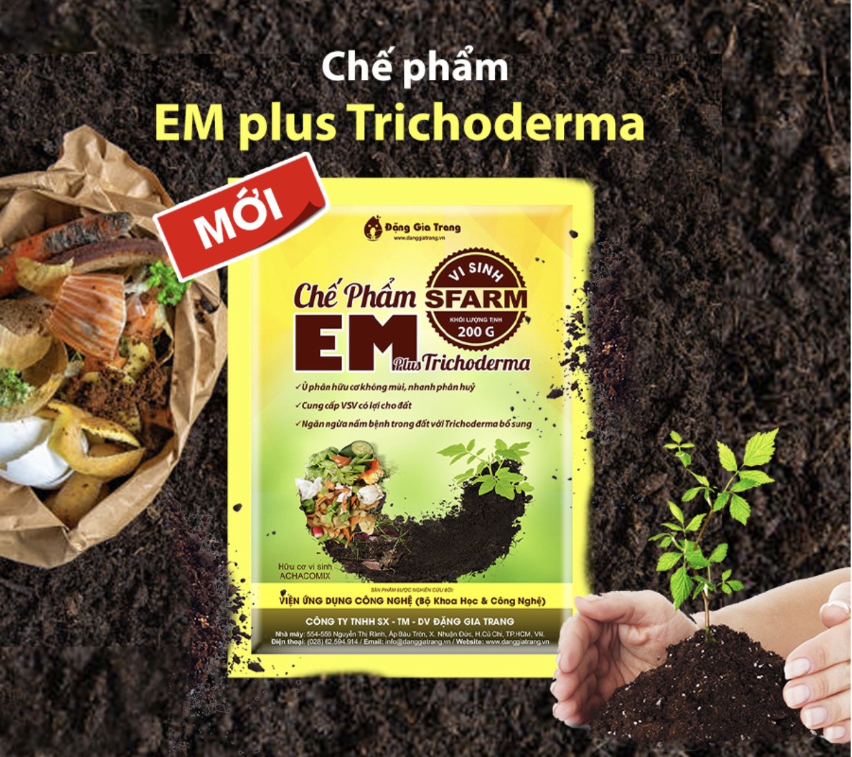 COMBO Ủ PHÂN HỮU CƠ,RÁC THẢI NHÀ BẾP , PHÂN CÁ , PHÂN ĐẬU TƯƠNG THẾ HỆ MỚI GỒM EM PLUS TRICHODERMA + MẬT RỈ ĐƯỜNG , BỎ SUNG THÊM VSV CÓ LỢI VÀ NGĂN NGỪA NẤM BỆNH