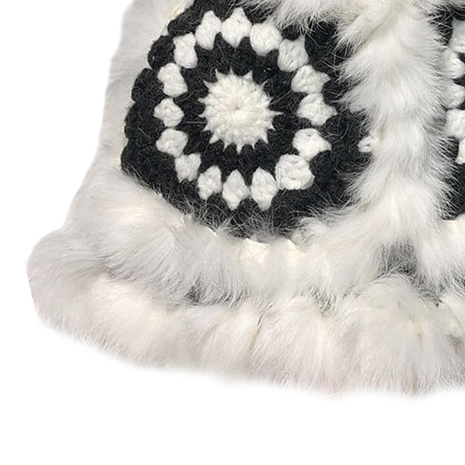 Faux Plush Bucket Hat Furry Cute Fisherman Hat Plush for Teen Girls