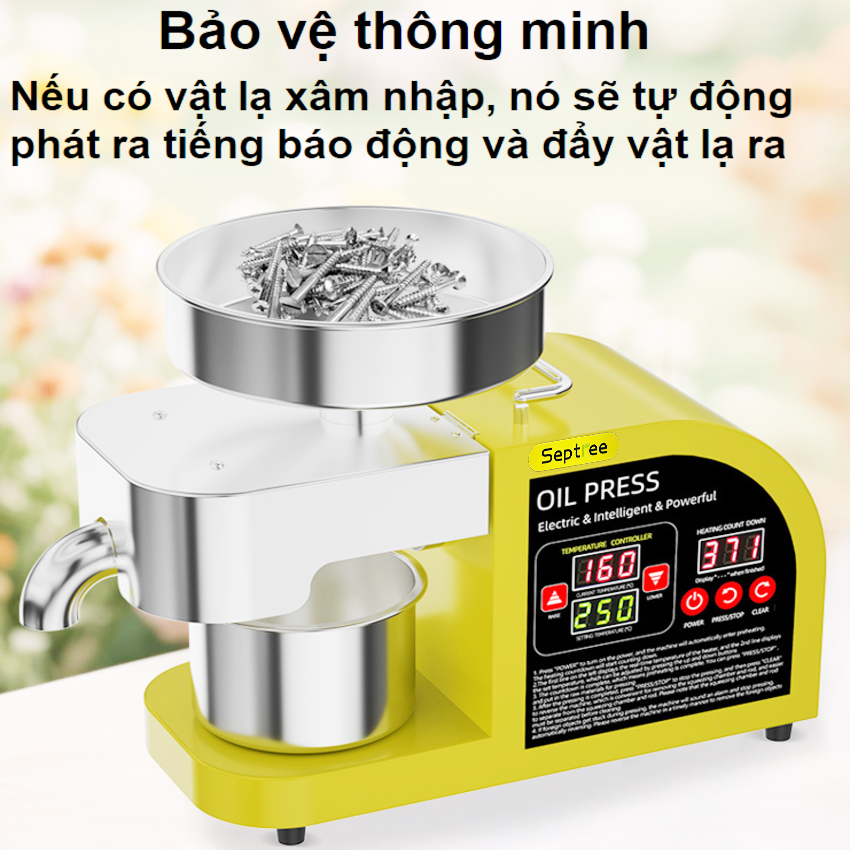 Máy ép dầu ăn thực vật, dùng trong gia đình. Thương hiệu Mỹ cao cấp Septree - X6. Hàng chính hãng