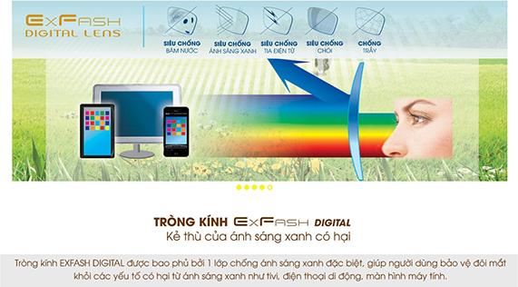 Tròng kính cận EXFASH LENS 1.56 SHMC 420UV (1 miếng)