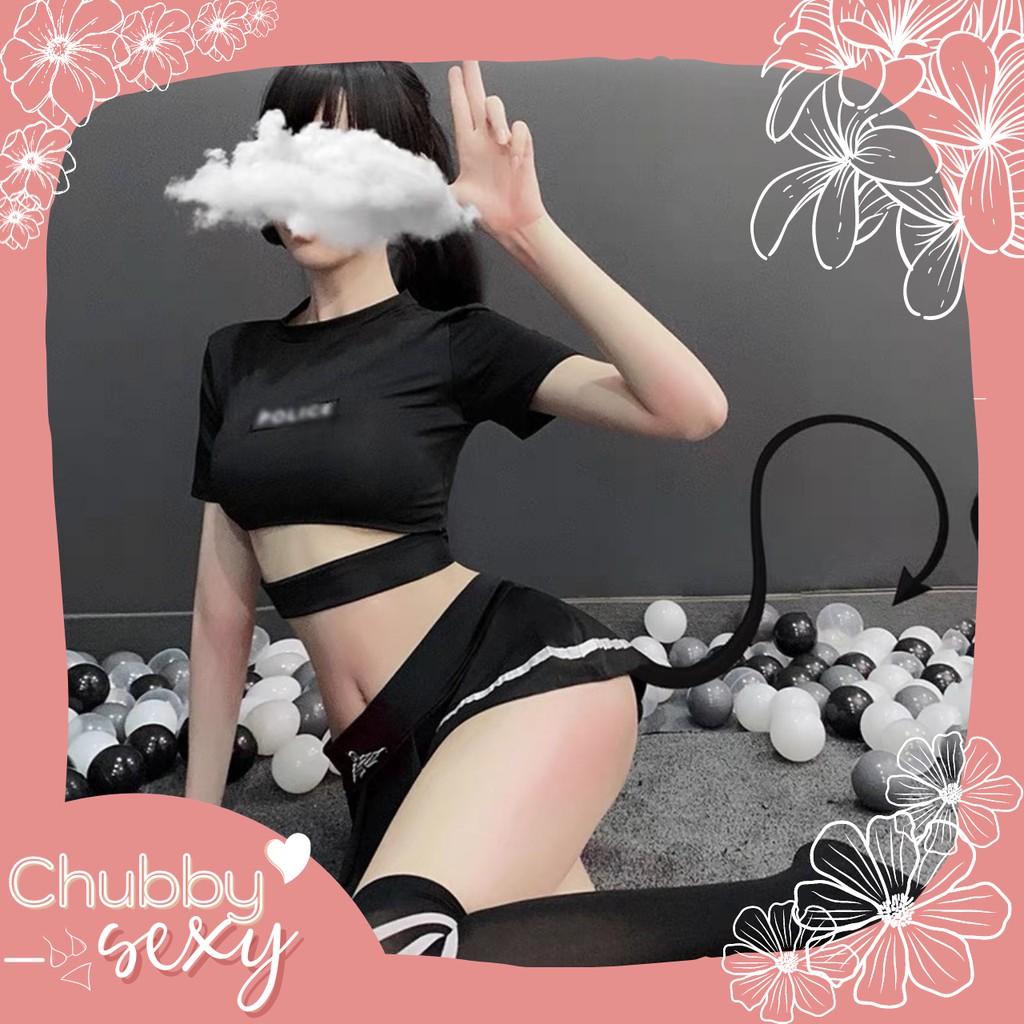 Cosplay Police Sexy - Đồ Lót Cosplay Cảnh Sát - Set đồ ngủ cosplay nữ cảnh sát quyến rũ gợi cảm - CPL31 - Chubby.sexy