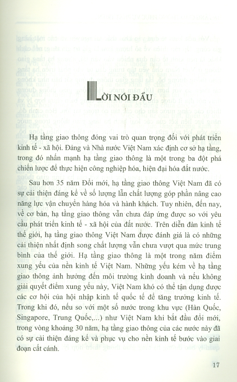 Hạ Tầng Giao Thông Phục Vụ Phát Triển Bền Vững Ở Việt Nam (Sách chuyên khảo) - Viện Kinh Tế Việt Nam - TS. Nguyễn Đình Hòa (Chủ biên)