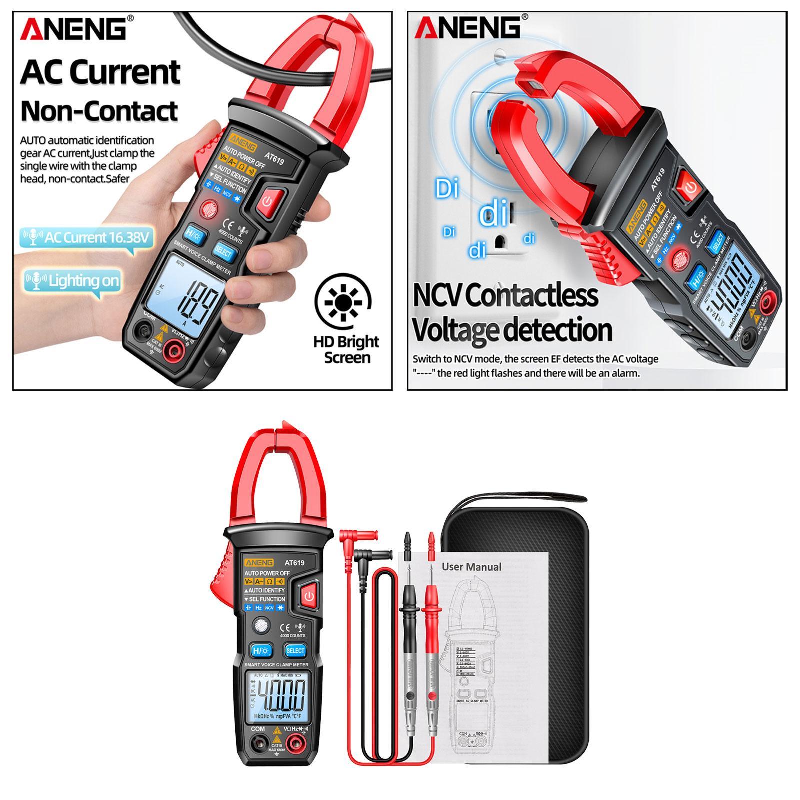 Digital Clamp Meter Voltage Tester Tester Digital Clamp Meter Multimeter 4000 Counts Multimeter for Automotive Electrician Factories