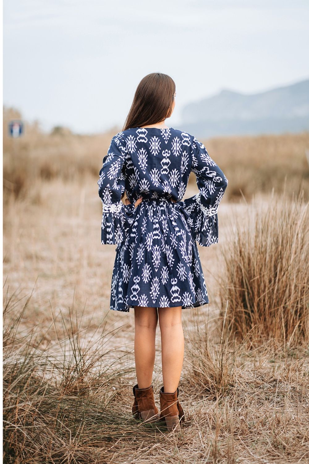 Đầm Boho Phối Ren Cotton Isla Bonita