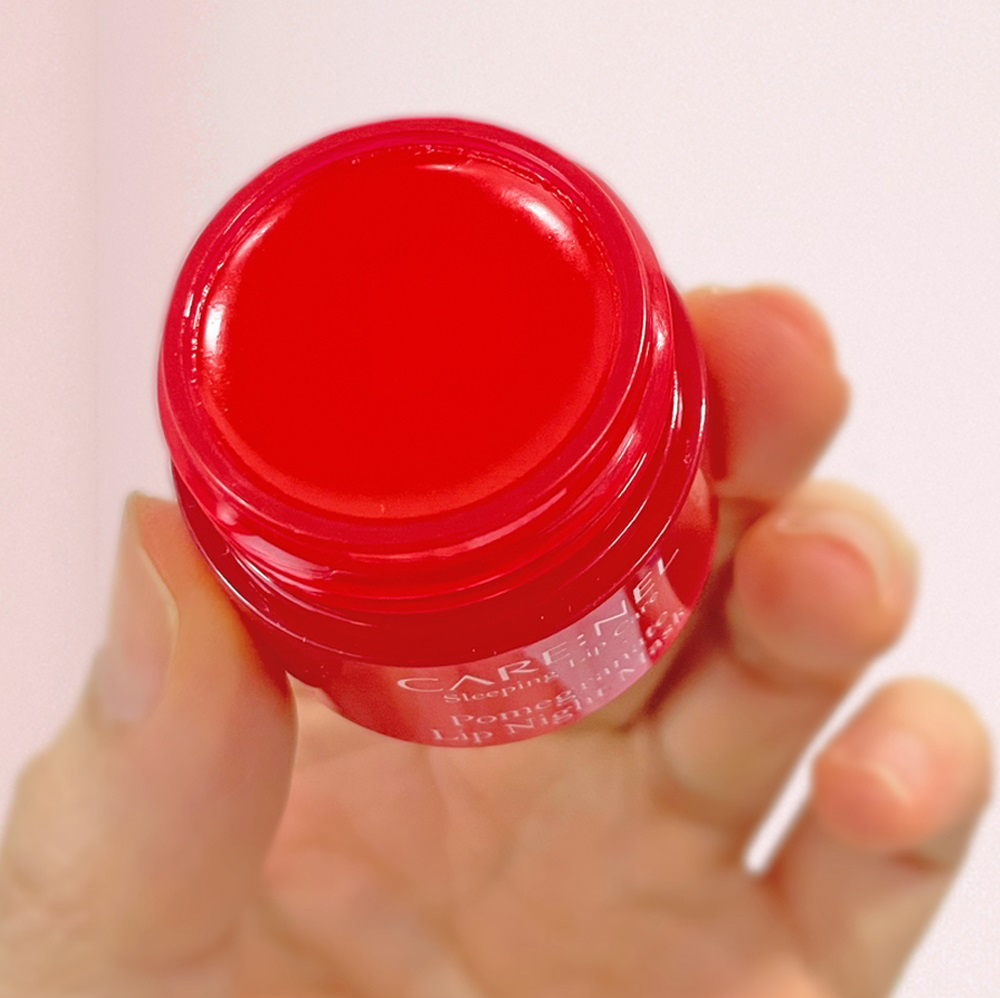 Mặt nạ ngủ môi lựu mềm môi ngừa lão hóa tẩy tế bào chết môi Carenel Pomegranate Lip Night Mask