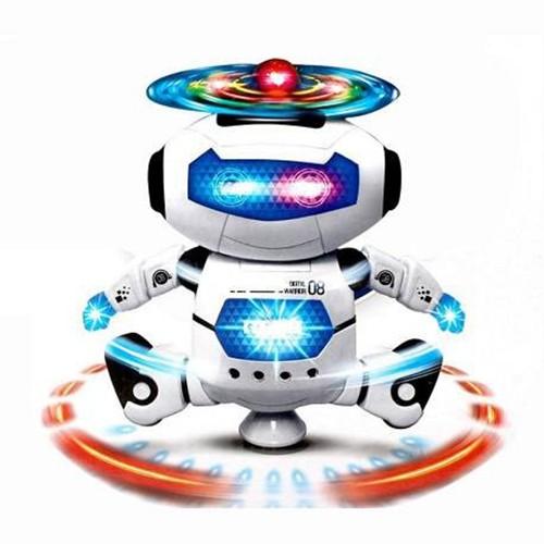 Robot thông minh xoay 360 độ có đèn phát nhạc
