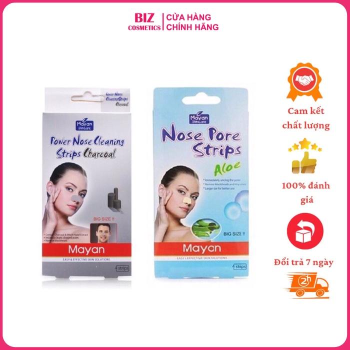 Miếng dán lột mụn cám 2 bên cánh mũi Mayan Skincare Nose Cleaning Strips