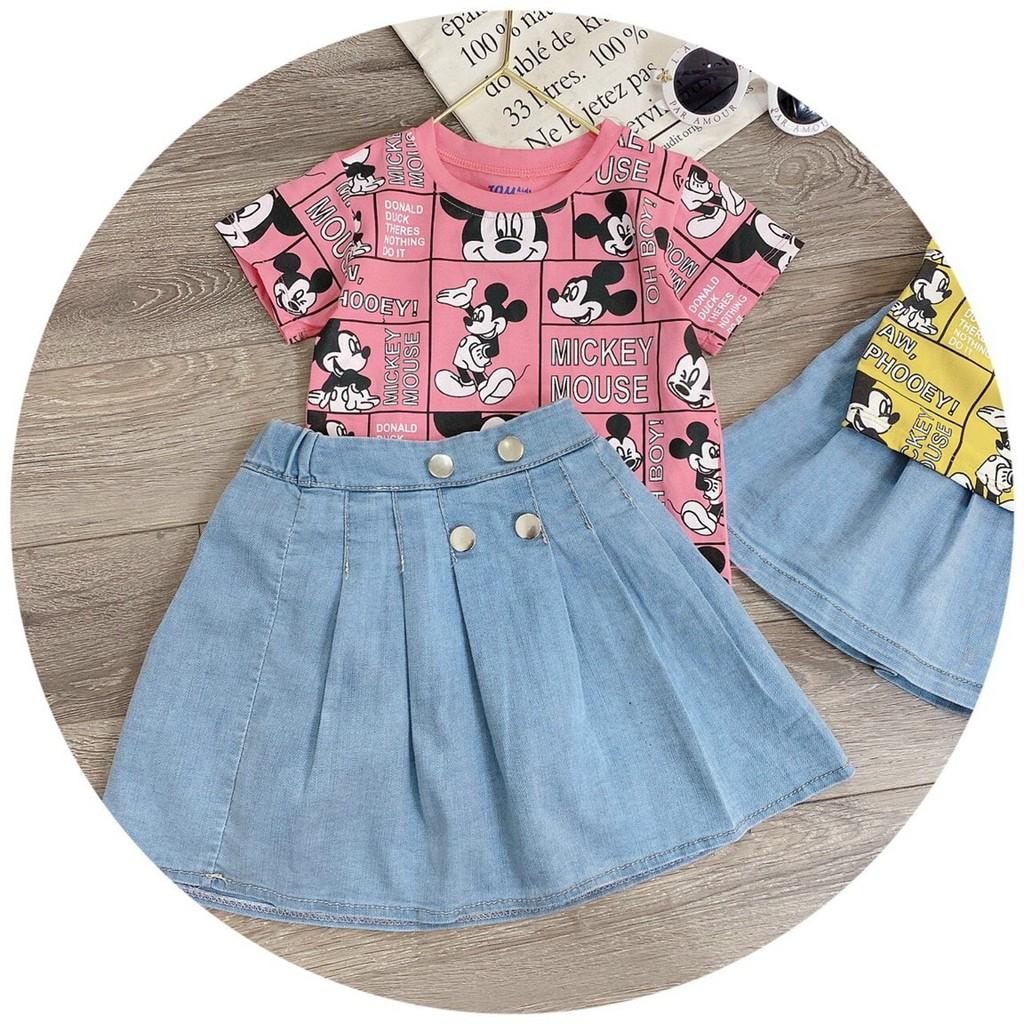SET ĐẦM MICKEY BÉ GÁI TỪ 12 - 25KG HÀNG CAO CẤP