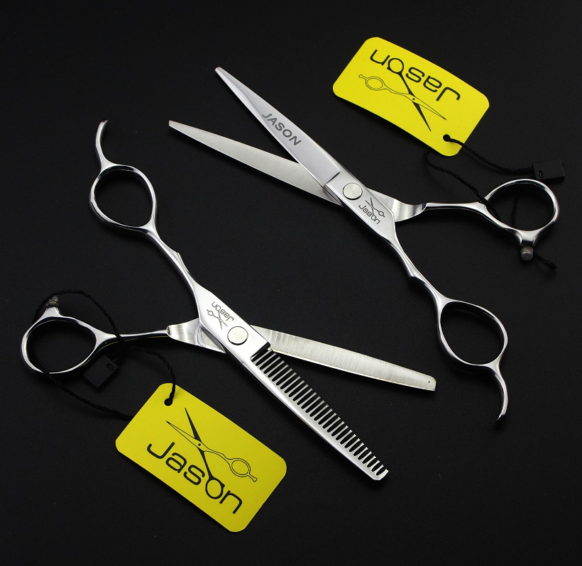 Bộ kéo cắt tóc tay trái Nhật Bản Ja Son - Kéo cắt tóc tay trái 6.0 inch cao cấp cho gia đình và Salon ( Có bao da)