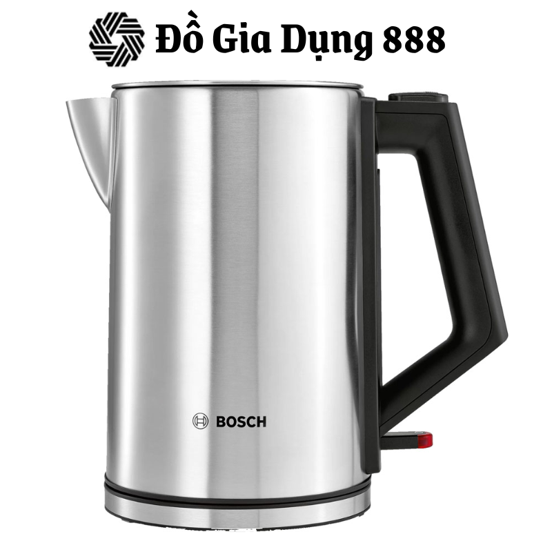 Ấm Đun Nước Bosch TWK7101GB, Ấm Siêu Tốc, Dung Tích 1.7L, Chất Liệu Thép Không Gỉ, Nhập Đức, BH 12 Tháng, Hàng Chính Hãng