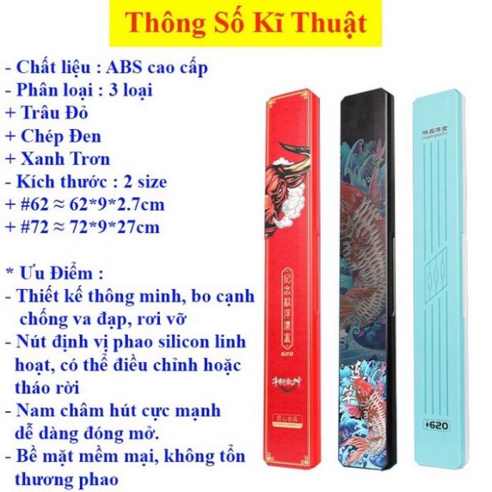 Sale to hot - Hộp Đựng Phao Câu Đài Cao Cấp Hộp Đựng Phao 2 Lớp 62cm - 72cm Hoạ Tiết Trâu Đỏ Chép Đen HP5 - sale - xả h