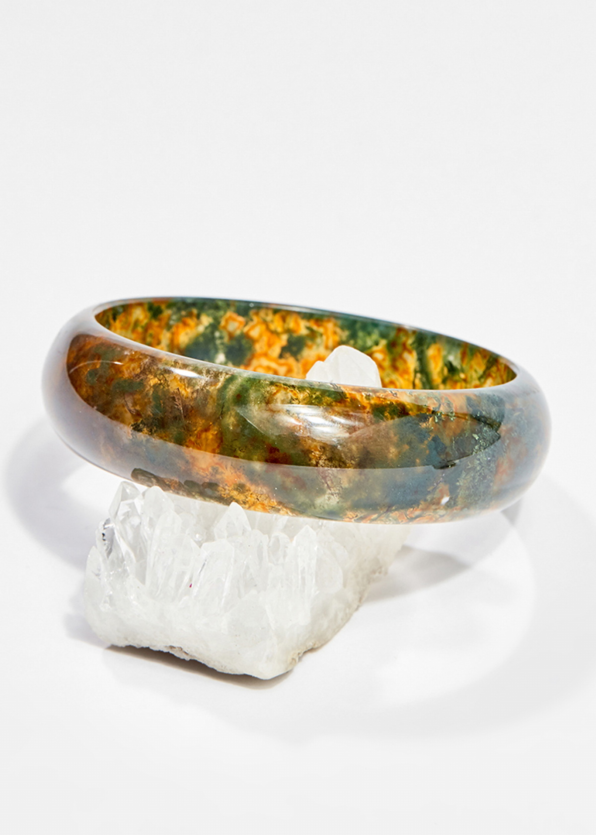 Vòng tay phong thủy đá băng ngọc thủy tảo huyết ni 55 mệnh hỏa , thổ - Ngọc Quý Gemstones