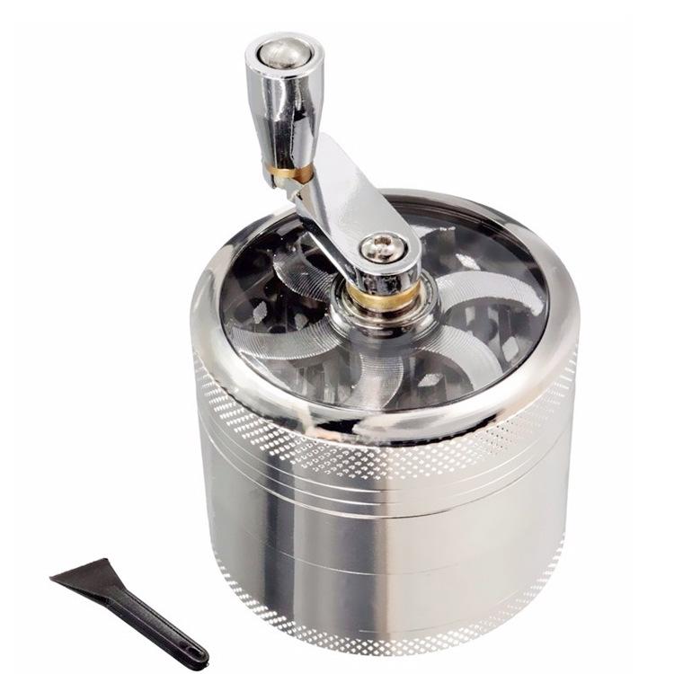 Máy nghiền máy nghiền 4 phần phấn hoa phấn hoa cho gia vị khô, gia vị, Ø55mm Mini Scraper Silver