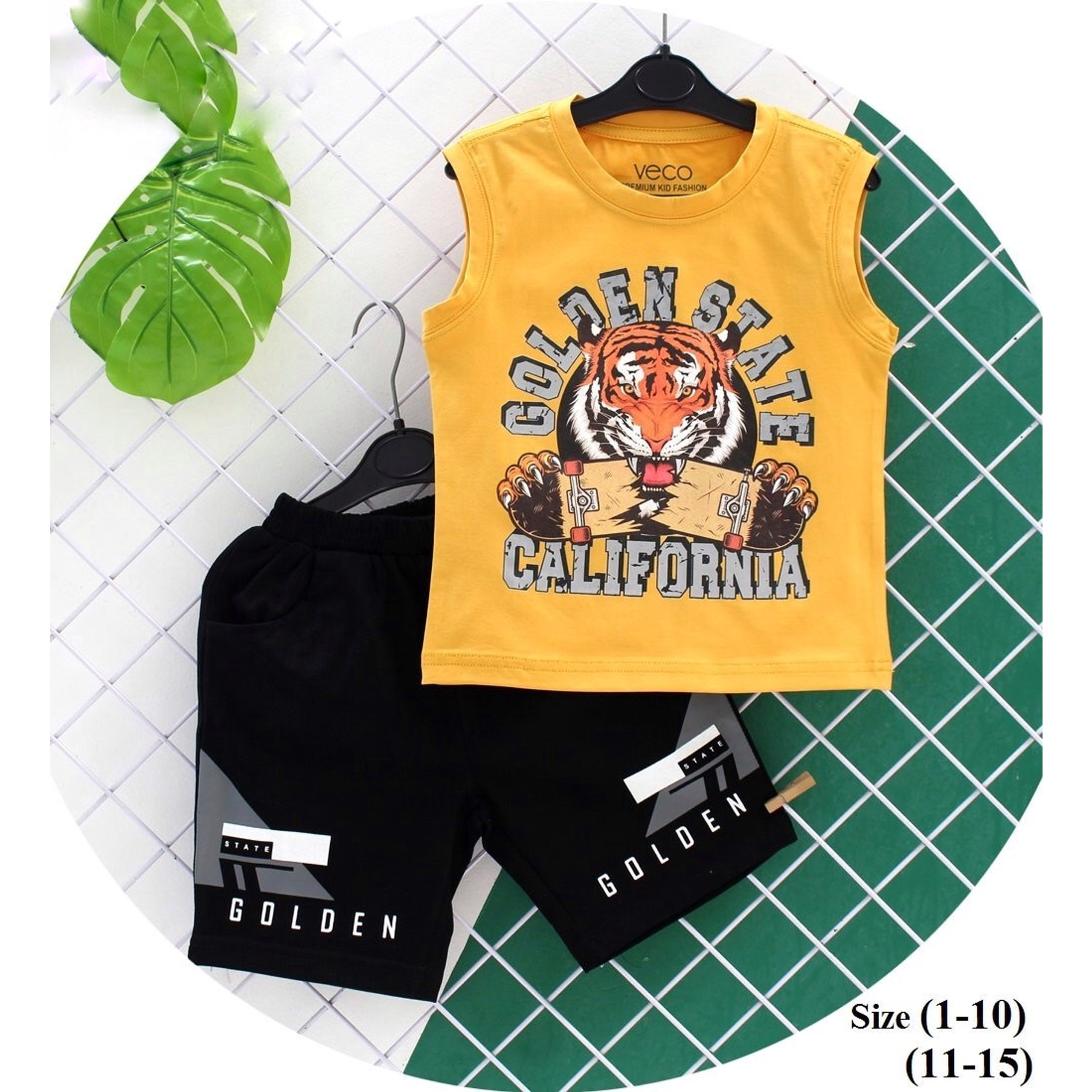 Bộ thun bé trai Hổ vàng