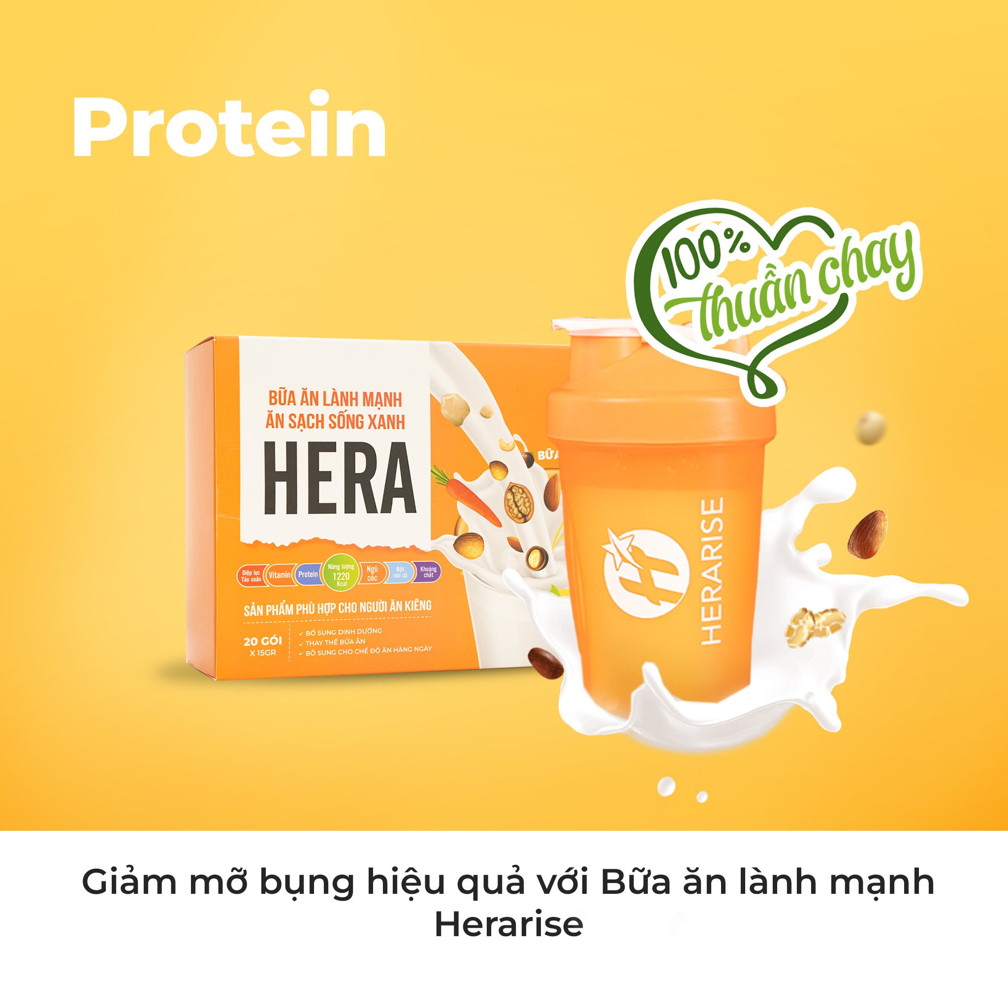 1 Hộp Bữa Ăn Dinh Dưỡng Heraris+1 Nước Tẩy Trang Chính Hãng