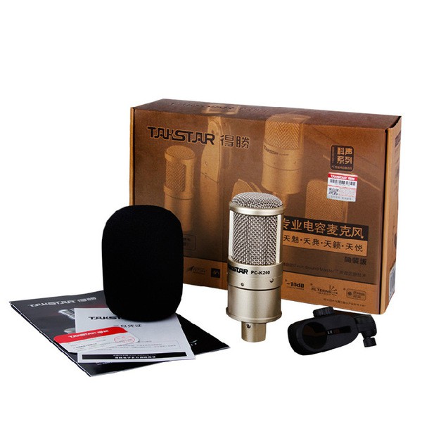 Combo bộ hát karaoke Live Stream thu âm Takstar PC-K200 và Sound card XOX K10 đầy đủ phụ kiện hàng chính hãng