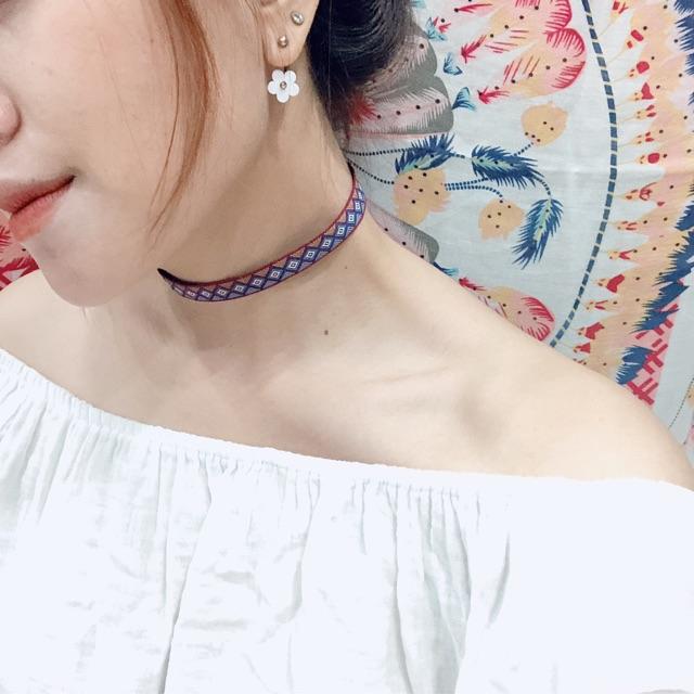 Vòng cổ boho vintage xinh xắn - Choker thổ cẩm