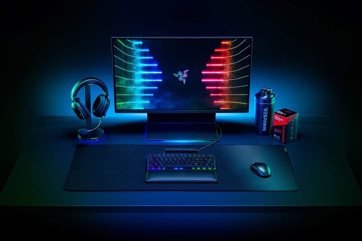 Tấm lót chuột Razer Strider-Hybrid Mat_Mới, hàng chính hãng