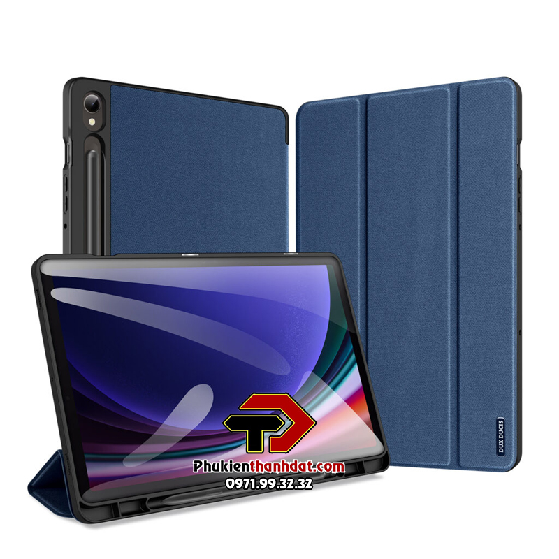 Bao da dành cho Samsung Galaxy Tab S9 chính hãng Dux Ducis Domo có ngăn đựng bút - Hàng chính hãng