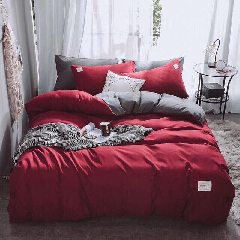 Bộ Chăn Ga Gối Cao Cấp Cotton TiCi Đỏ