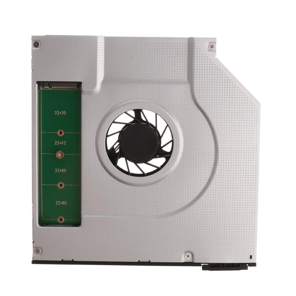 1Piece Laptop Internal Cooling Fan M.2 NGFF SSD Caddy Adapter 9.5mm SATA Drive Bay