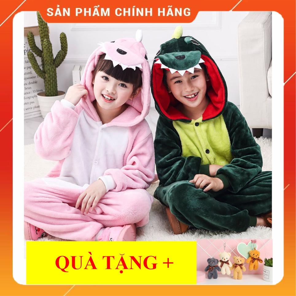 Bộ Đồ Thú Khủng Long Xanh - Bộ đồ hình thú đồ ngủ khủng long Xanh Trẻ Em
