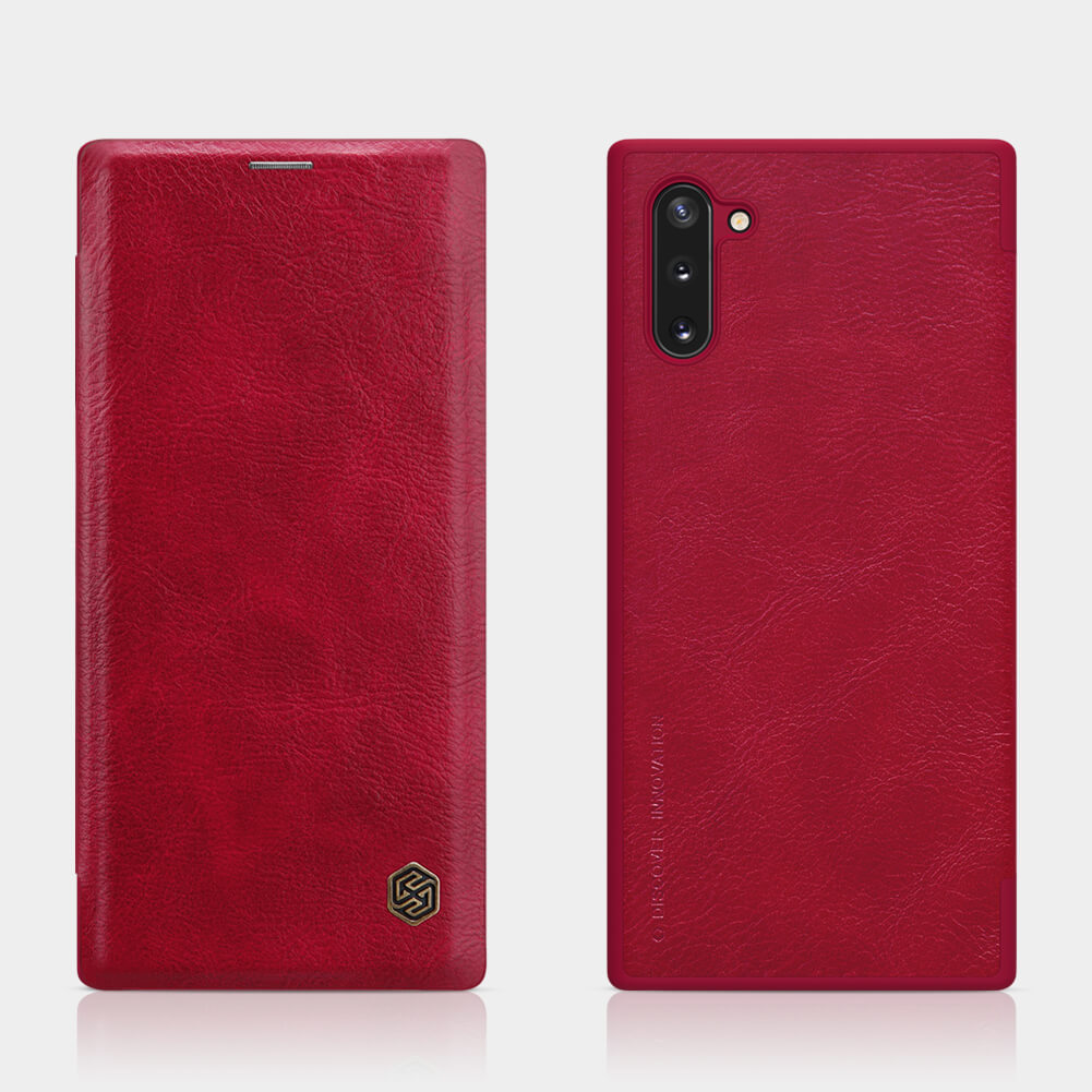 Bao da dành cho SamSung Galaxy Note 10 chính hãng Nillkin QIN có ngăn cài thẻ, da cao cấp - Hàng chính hãng