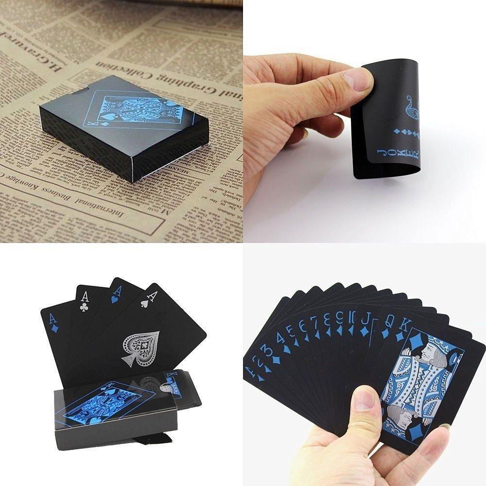 Bài Tây Poker Nền Đen Cao Cấp Chọn Màu Bằng Nhựa PVC Chống Thấm Nước Chính Hãng Amalife