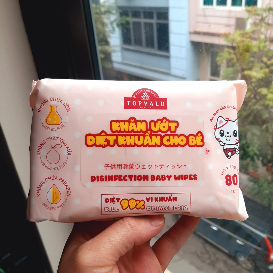 Khăn ướt, giấy ướt Baby Cao Cấp Disinfection Wipes 80 tờ