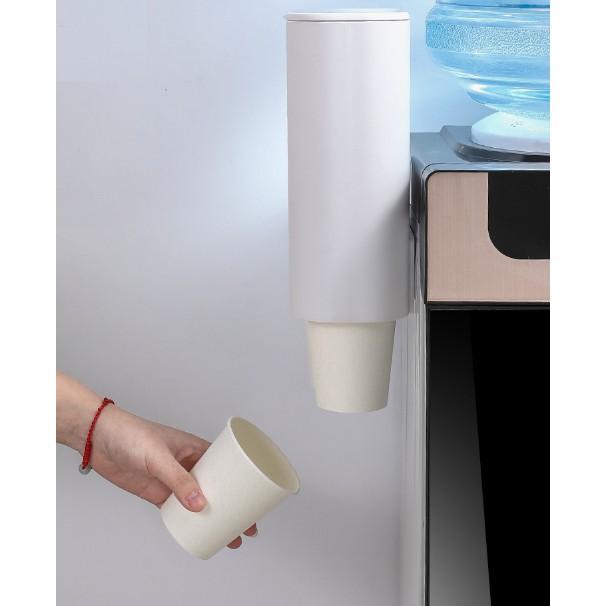 HỘP TREO TƯỜNG ĐỰNG LY GIẤY CÓ NẮP ĐẬY TIỆN LỢI - DỤNG CỤ LƯU TRỮ CỐC DÁN TƯỜNG 1 NGĂN