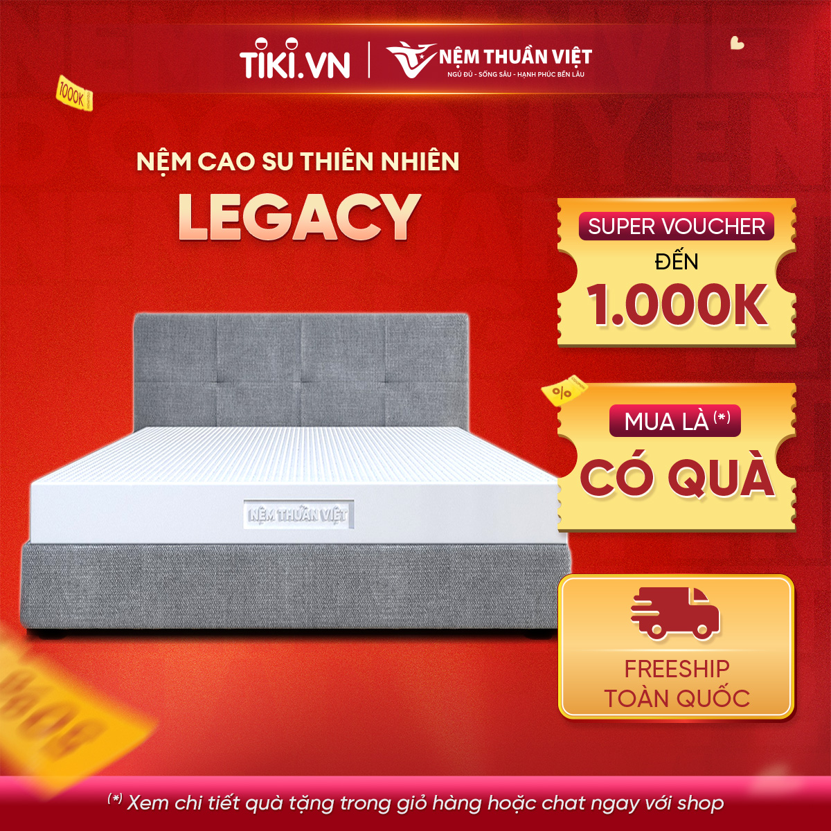 Nệm Cao Su Thuần Việt Legacy Định Hình, Nâng Đỡ Cơ Thể Vượt Trội