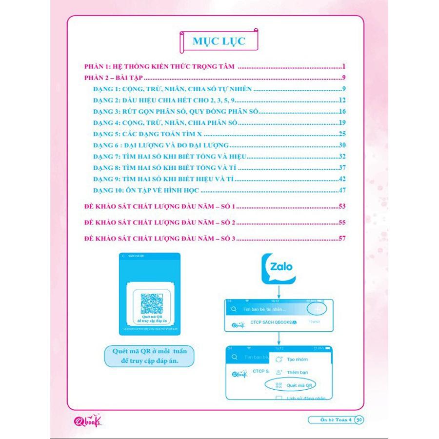 Ôn Tập Hè Toán 4 - Dành cho học sinh lớp 4 lên lớp 5 ( 1 cuốn )