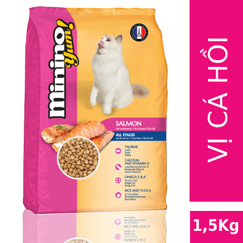 Thức ăn cho mèo Minino Yum Salmon 1.5kg