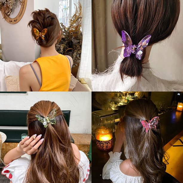 Kẹp tóc con bướm pha lê solid - Kẹp tóc càng cua con bướm phong cách Hàn Quốc - Kẹp tóc đẹp cho lady -KB2