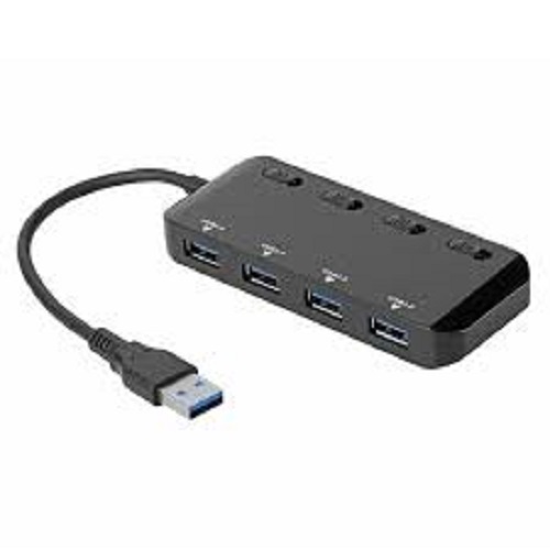 Hub chia cổng usb 3.0 Ultra Slim có công tắc - Bộ chia cổng USB 1 ra 4, USB 3.0, thiết bị chia cổng usb 3.0, hub 3.0