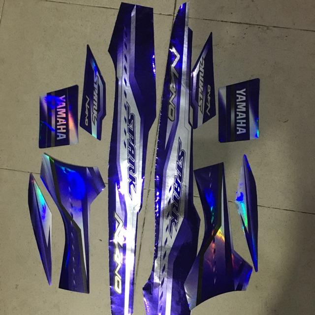 Tem sirius 110 spark xanh bạc crom