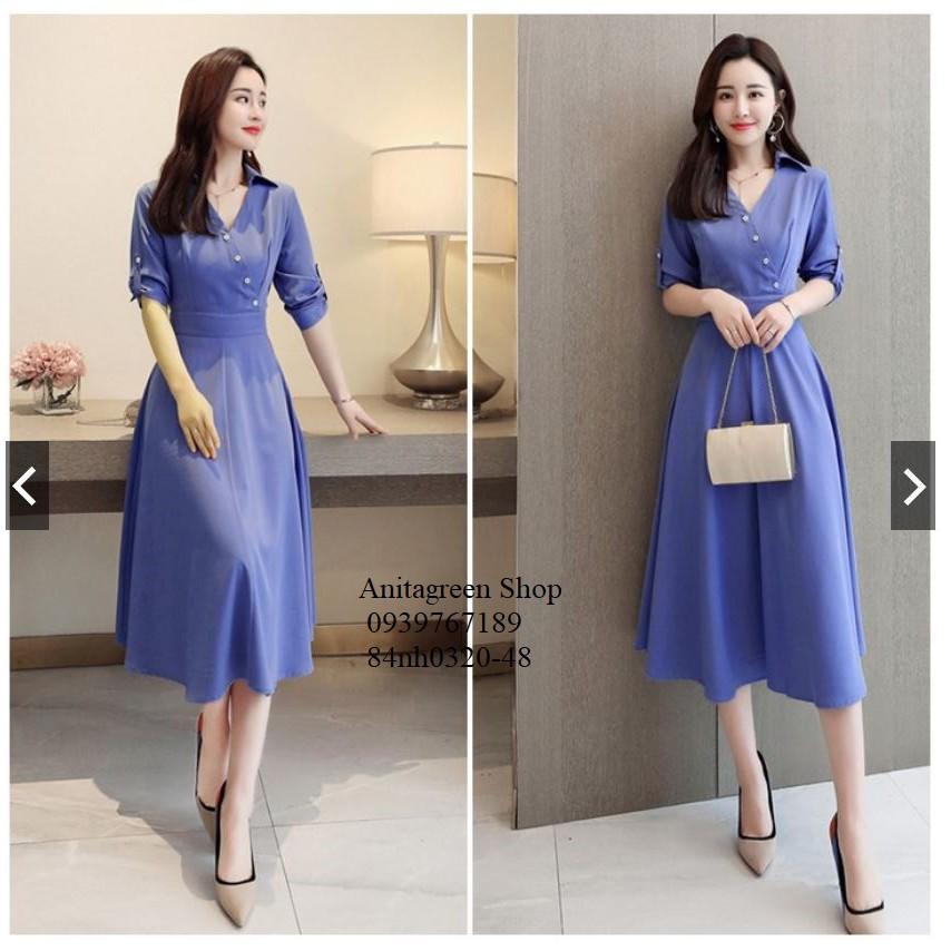 84nh0320-ĐẦM XÒE NỮ TAY DÀI s-6xl