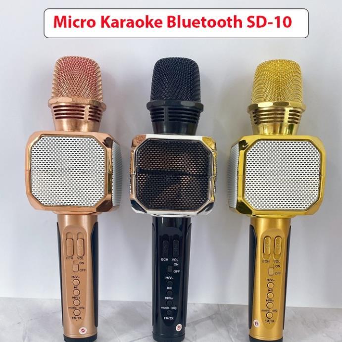 Micro Karaoke Bluetooth YS-91 Mic không dây có chỉnh giọng hỗ trợ ghi âm thẻ nhớ bass chuẩn BH6 tháng