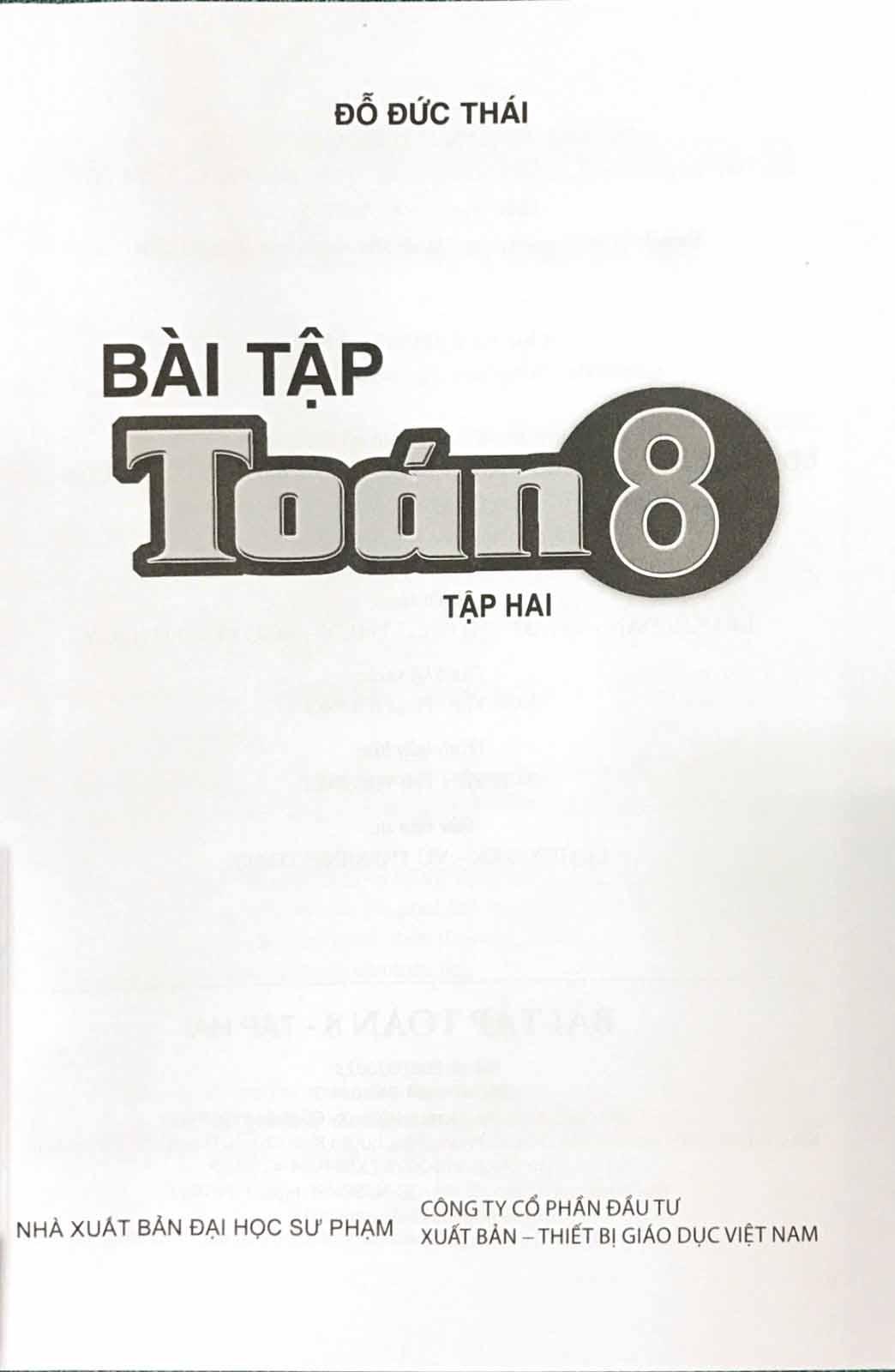 Bài Tập Toán 8 - Tập 2 (Cánh Diều) (2023)