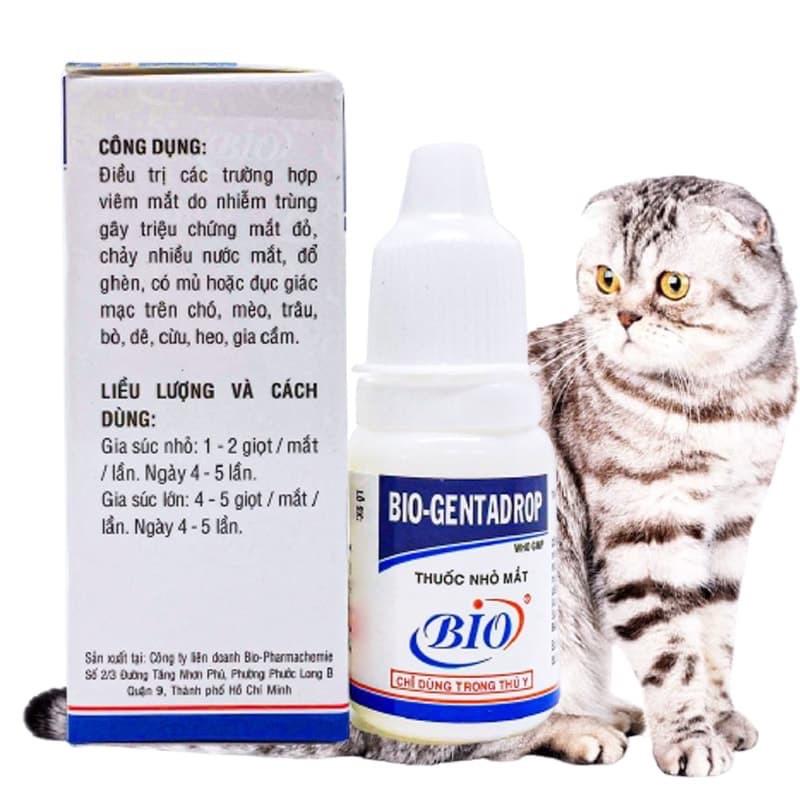 Thuốc Nhỏ Mắt Bio-Genta Drop Trị Viêm Giác Mạc Kết Mạc Đỏ Mắt - Mờ Đục Mắt Cho Chó Mèo