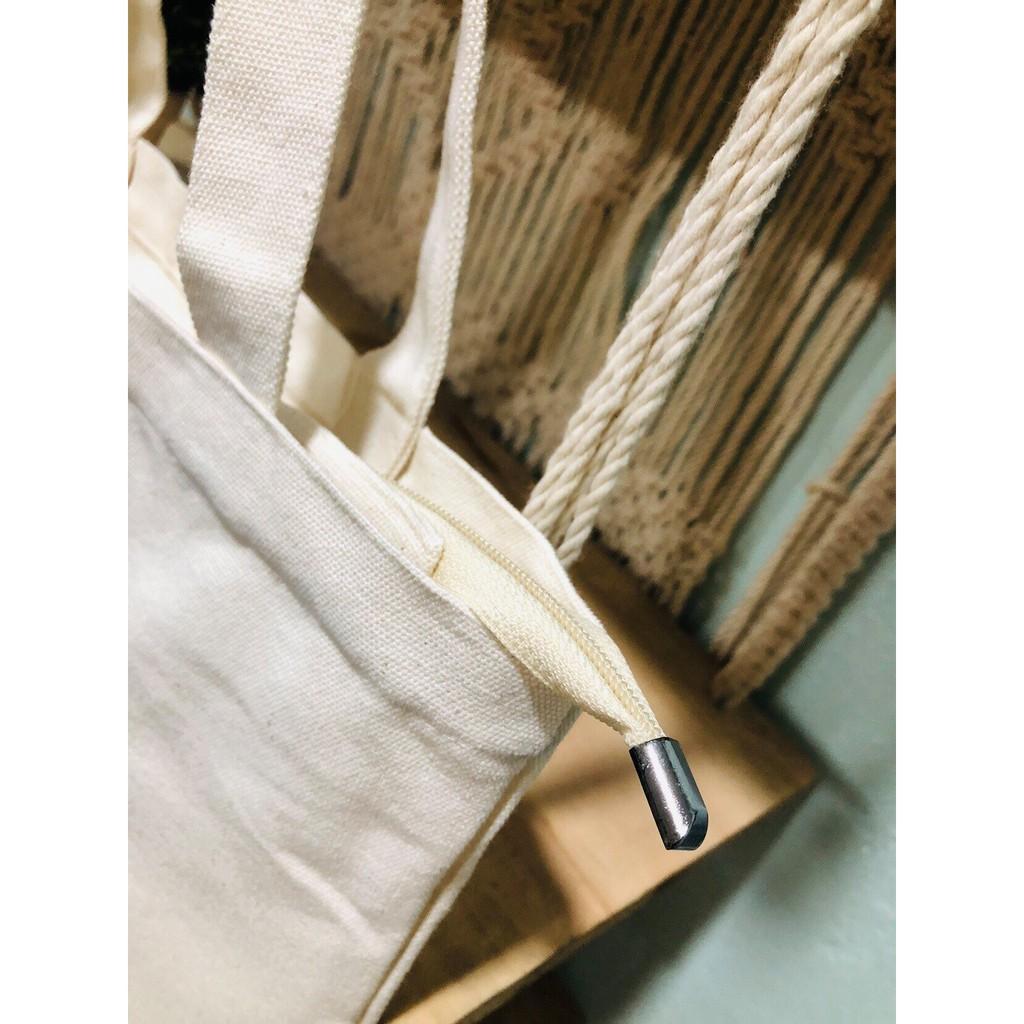 Túi canvas, tote vải hoa lavender GADY' shop