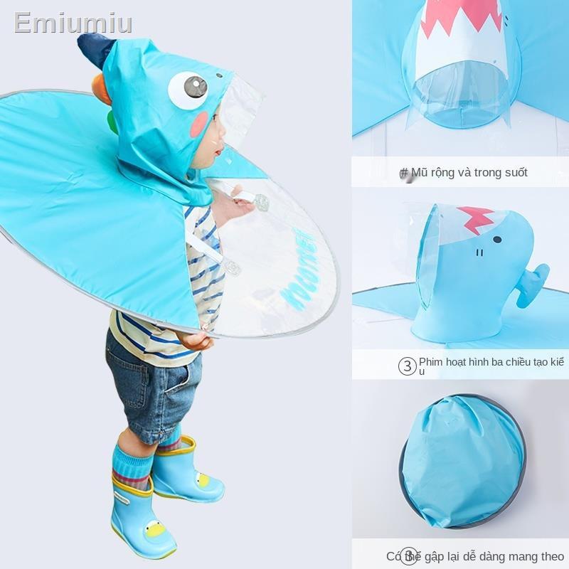 ☋Trẻ em áo mưa UFO không thấm nước phim hoạt hình vịt vàng nhỏ dễ thương
